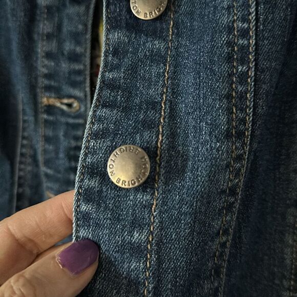 Brighton Collectibles Embroidered Jean Jacket Heart Size Small See Measurements - Picture 5 of 8